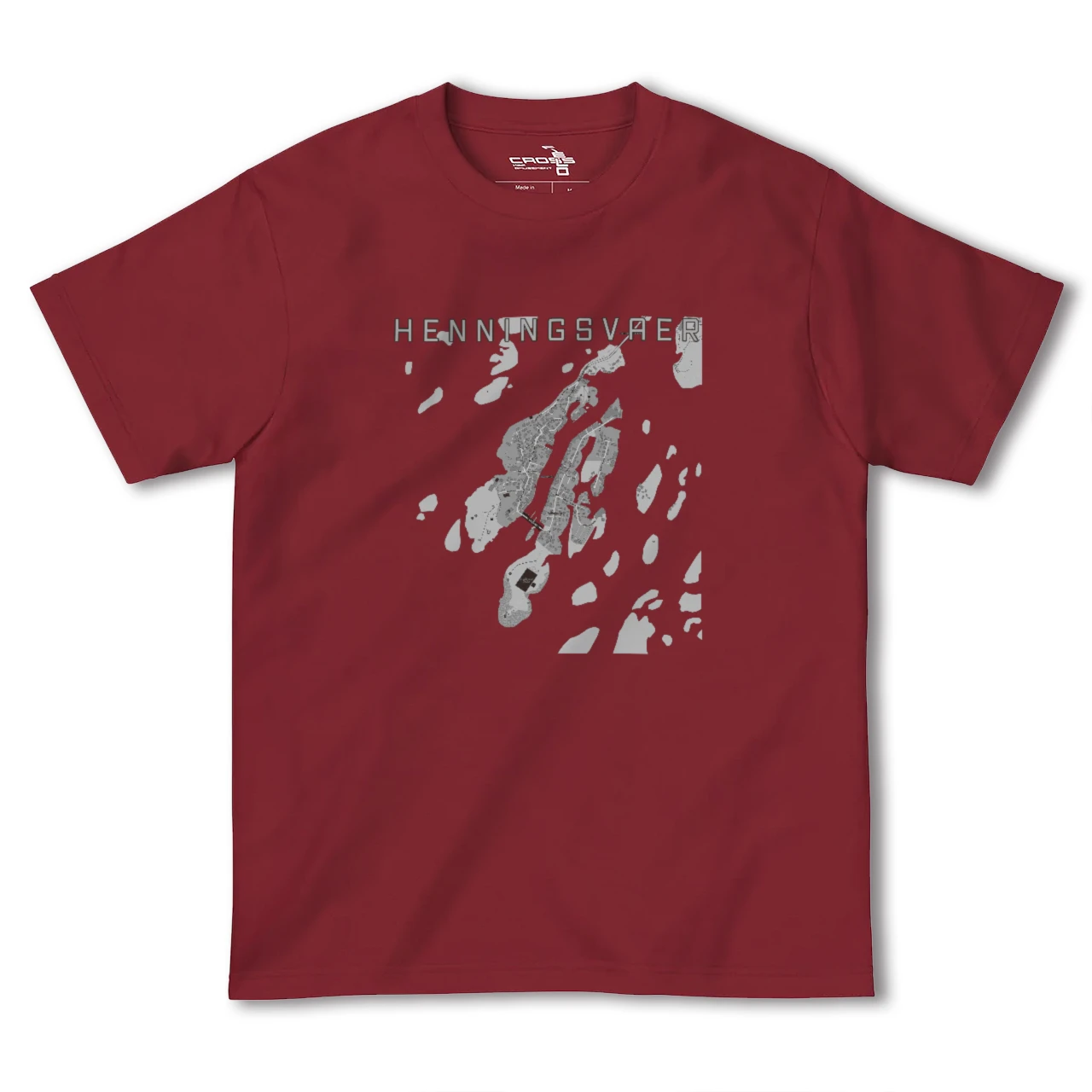 【ヘニングスヴァール(ノルウェー)】地図柄ヘビーウェイトTシャツ