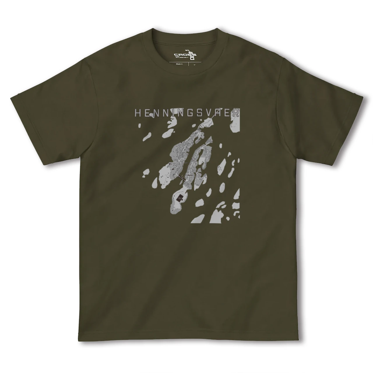 【ヘニングスヴァール(ノルウェー)】地図柄ヘビーウェイトTシャツ