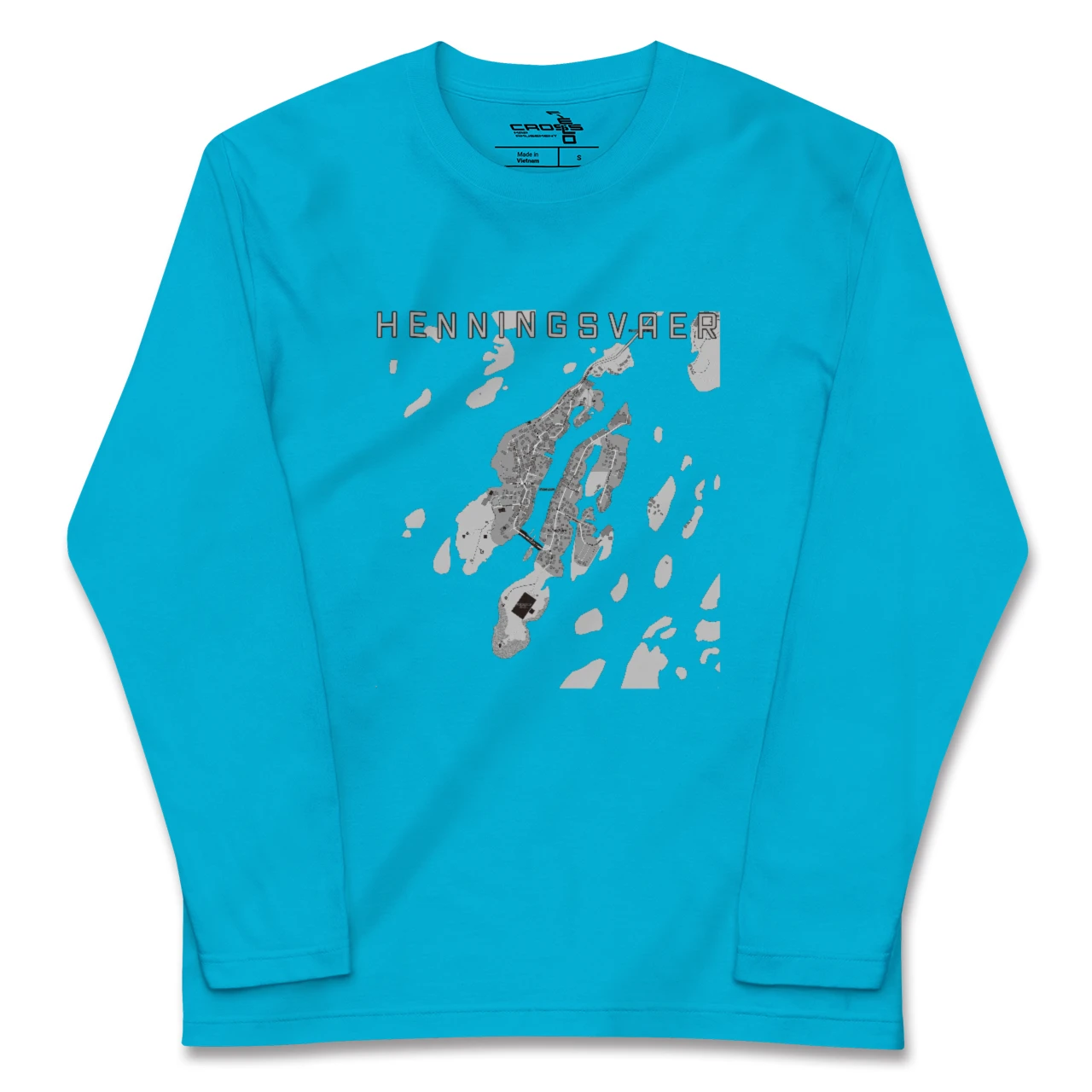 【ヘニングスヴァール(ノルウェー)】地図柄ロングスリーブTシャツ