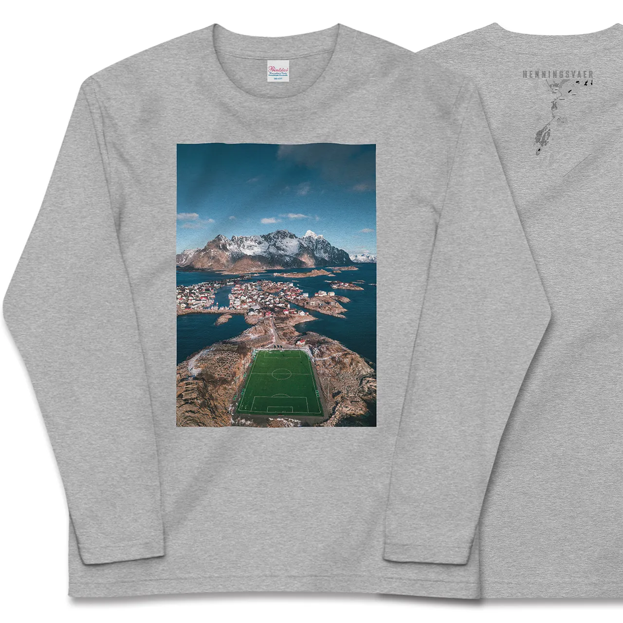 【ヘニングスヴァール(ノルウェー)】Map World ロングスリーブTシャツ