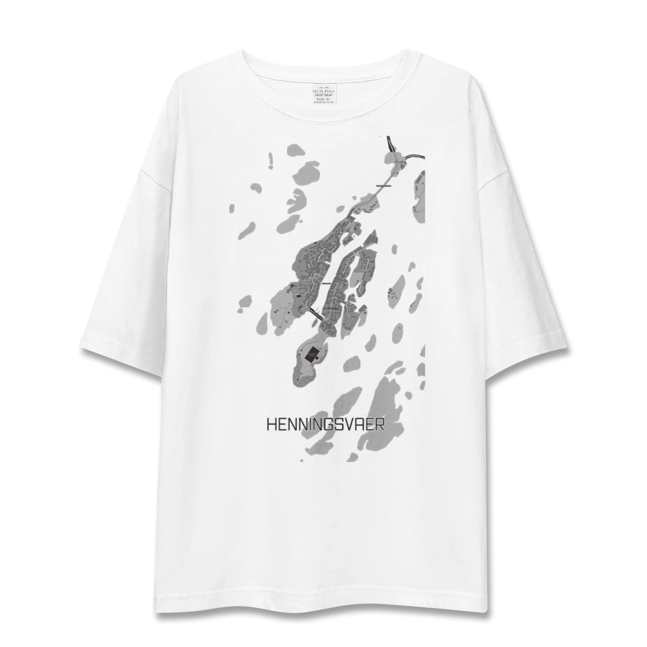 【ヘニングスヴァール(ノルウェー)】地図柄ビッグシルエットTシャツ