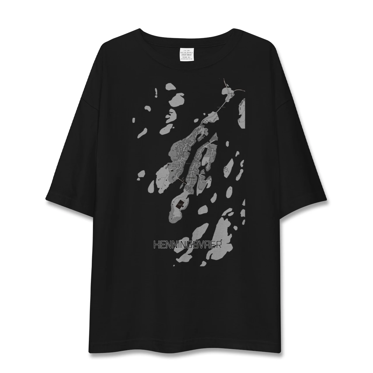 【ヘニングスヴァール(ノルウェー)】地図柄ビッグシルエットTシャツ