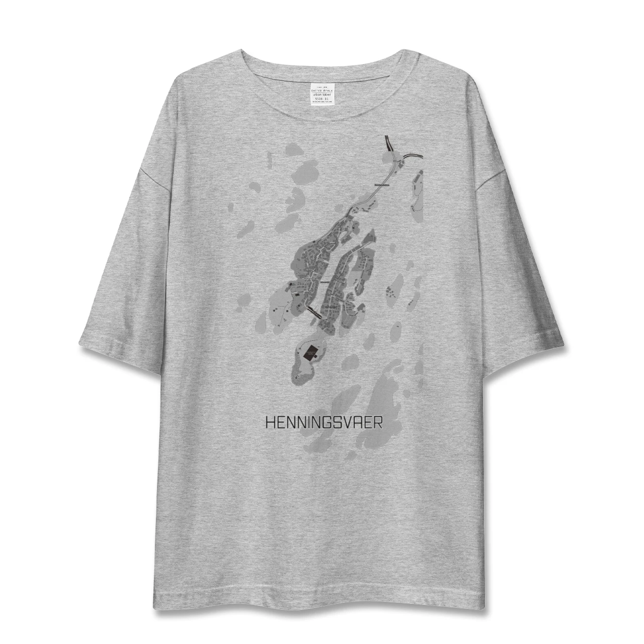 【ヘニングスヴァール(ノルウェー)】地図柄ビッグシルエットTシャツ