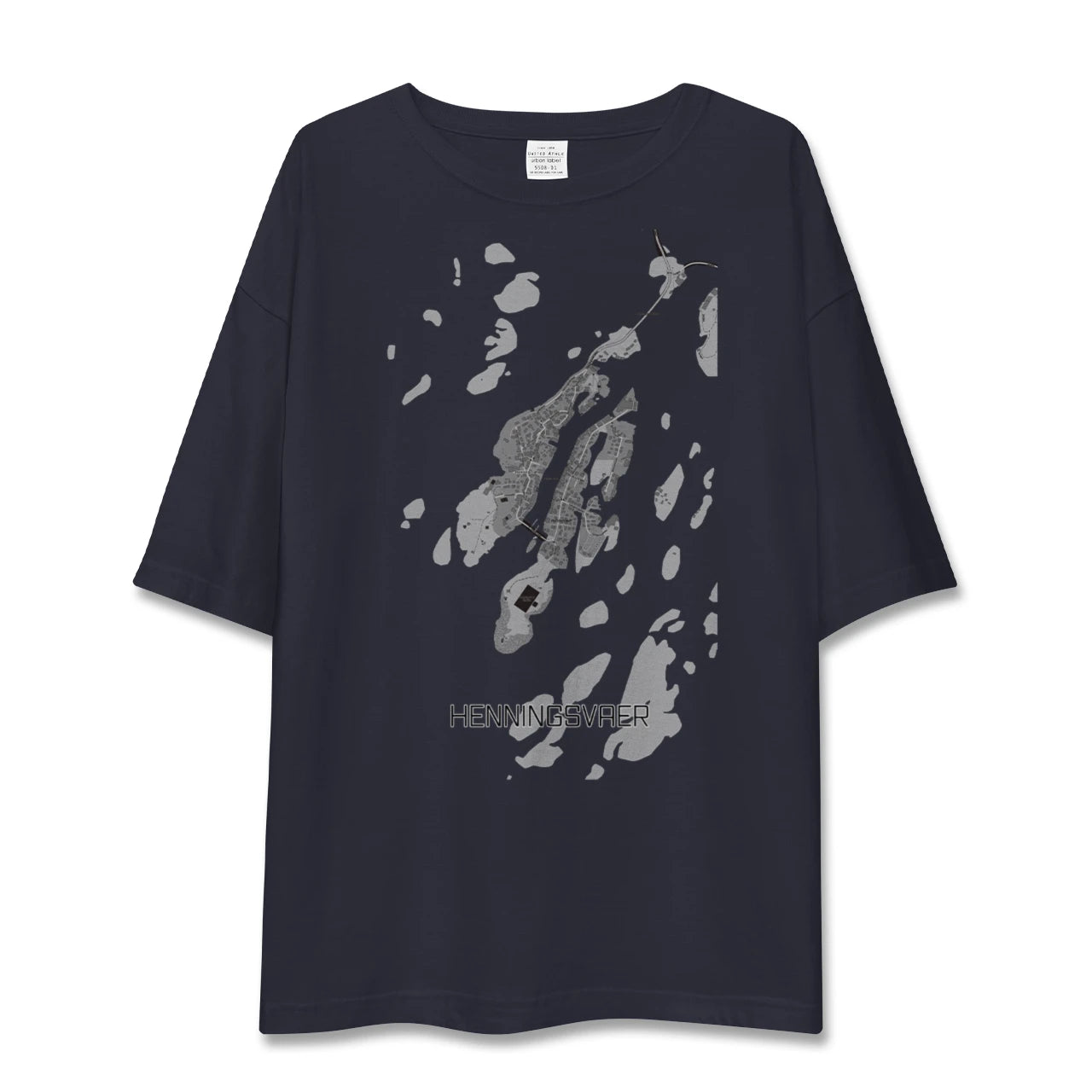 【ヘニングスヴァール(ノルウェー)】地図柄ビッグシルエットTシャツ