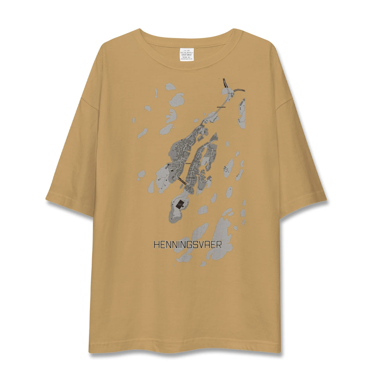 【ヘニングスヴァール(ノルウェー)】地図柄ビッグシルエットTシャツ