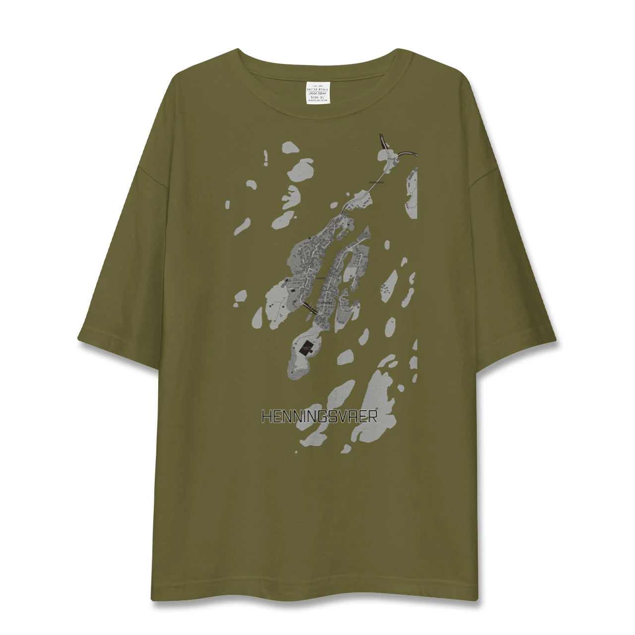 【ヘニングスヴァール(ノルウェー)】地図柄ビッグシルエットTシャツ