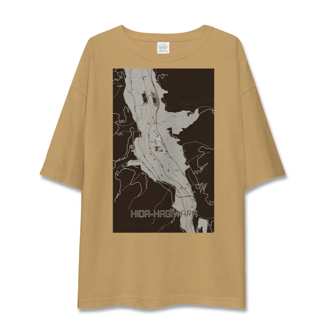 【飛騨萩原(岐阜県)】地図柄ビッグシルエットTシャツ