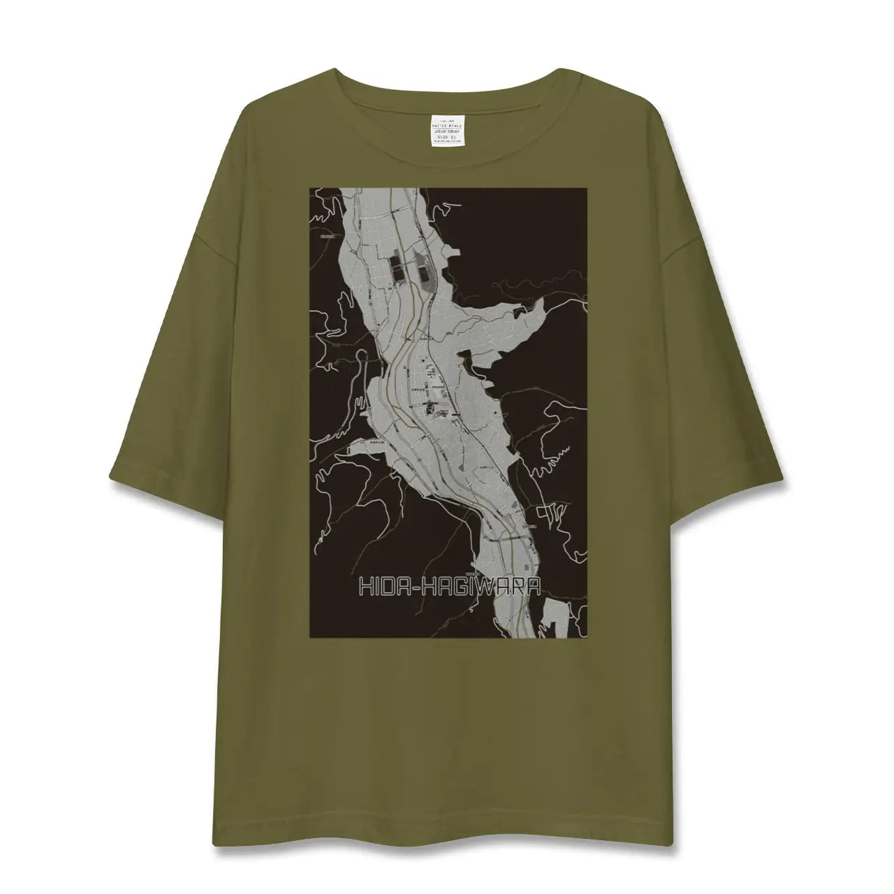 【飛騨萩原(岐阜県)】地図柄ビッグシルエットTシャツ