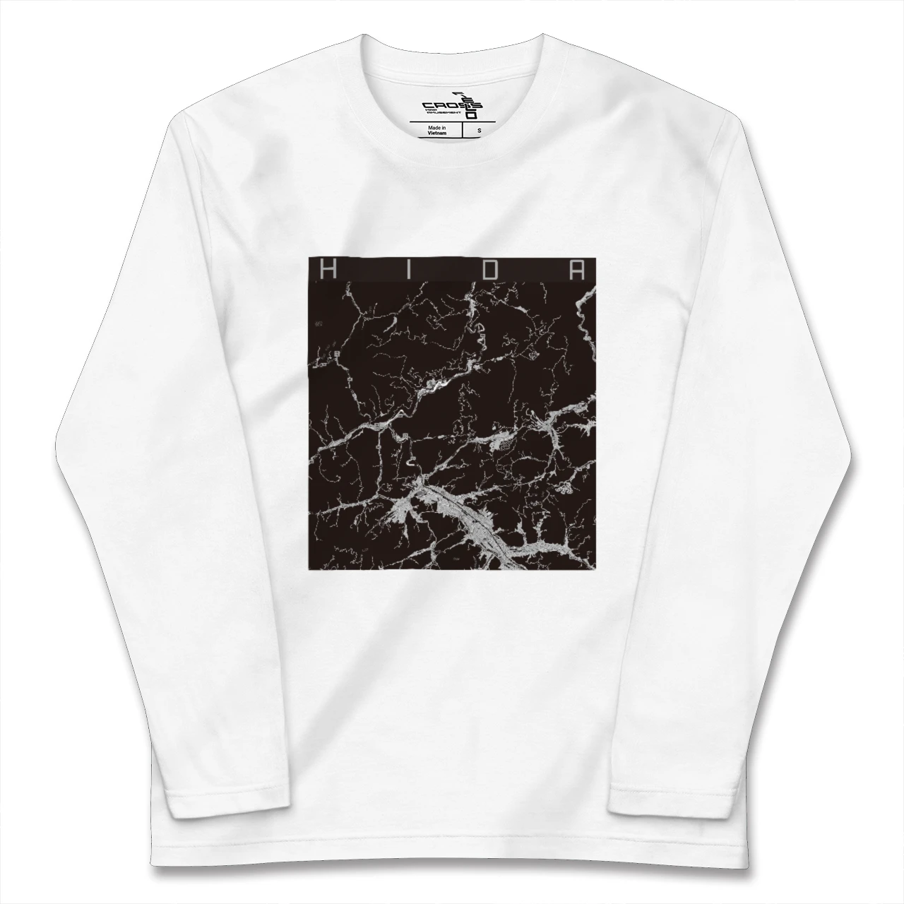 【飛騨(岐阜県)】地図柄ロングスリーブTシャツ