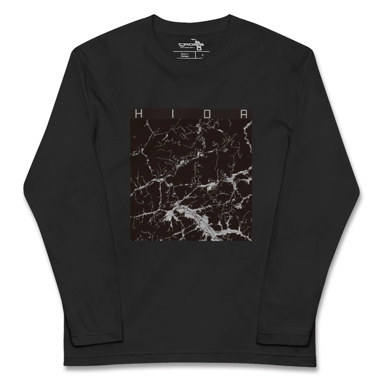 【飛騨(岐阜県)】地図柄ロングスリーブTシャツ