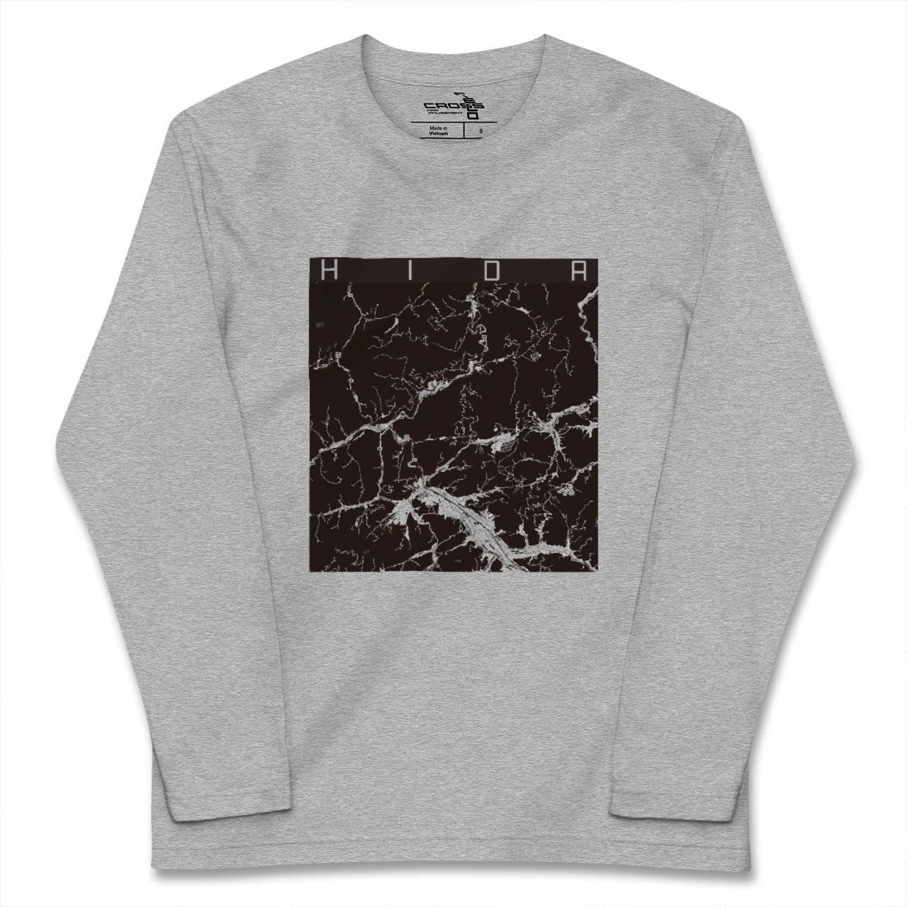 【飛騨(岐阜県)】地図柄ロングスリーブTシャツ