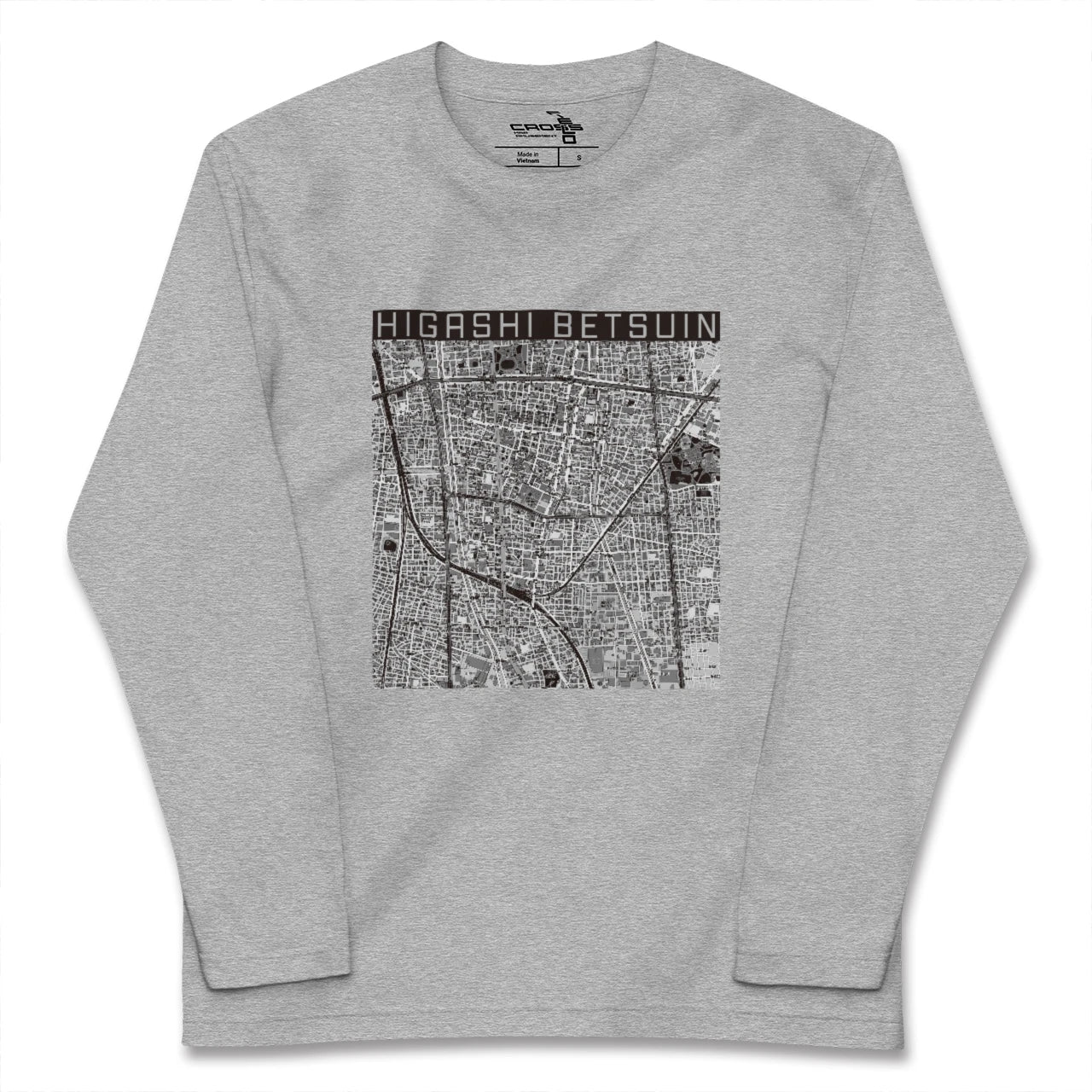 【東別院(愛知県)】地図柄ロングスリーブTシャツ