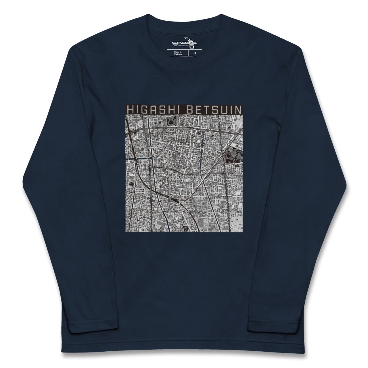 【東別院(愛知県)】地図柄ロングスリーブTシャツ