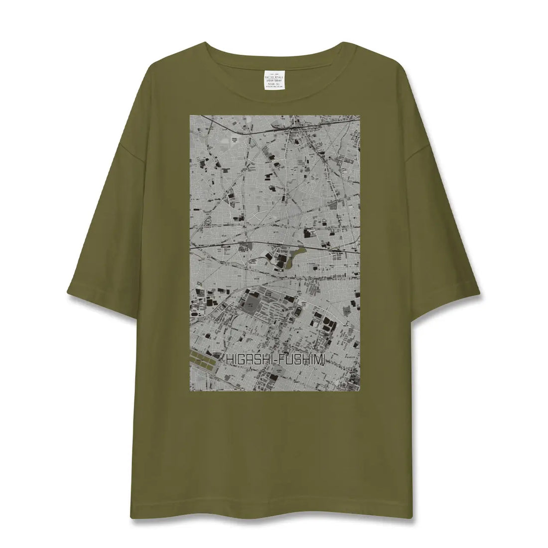 【東伏見(東京都)】地図柄ビッグシルエットTシャツ