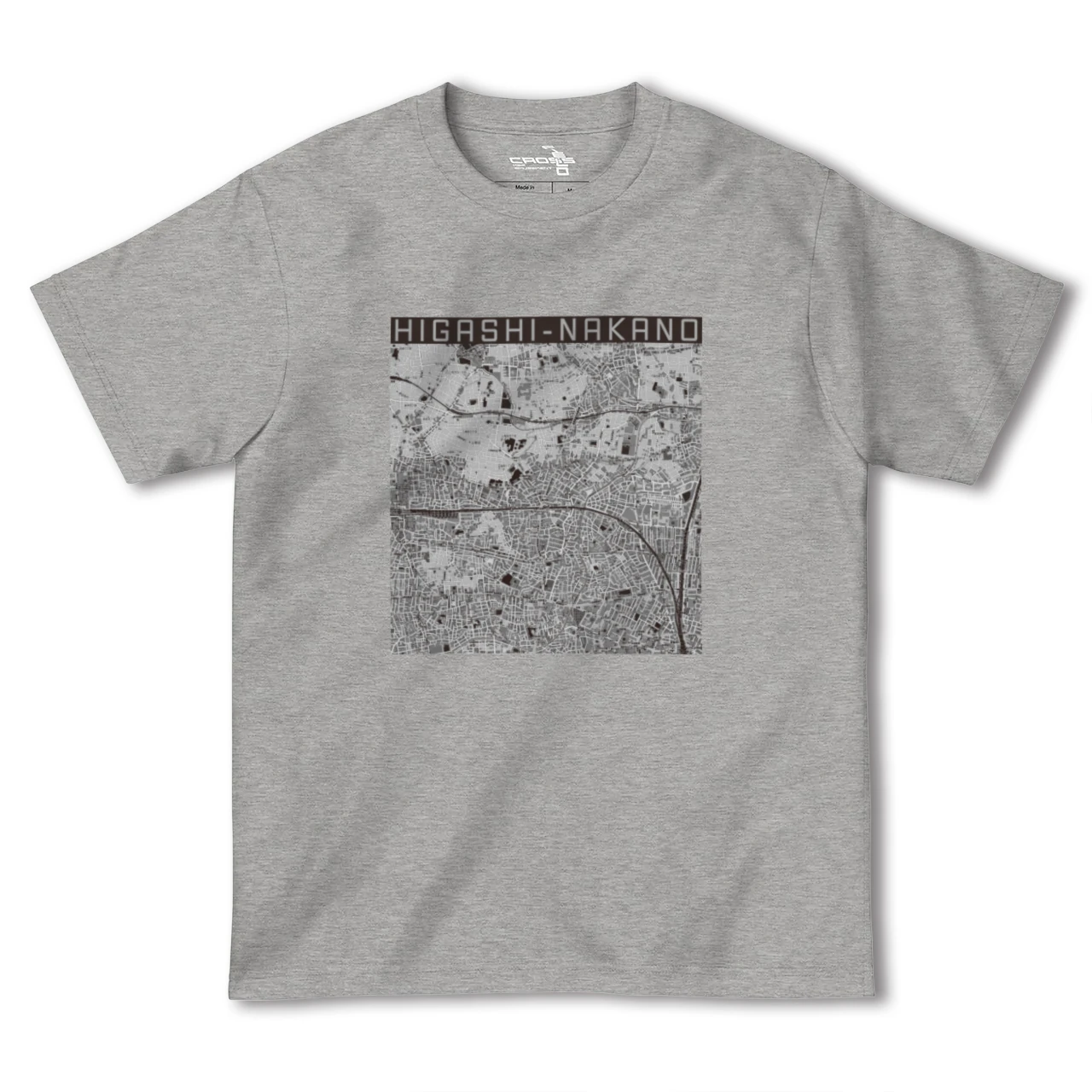 【東中野2(東京都)】地図柄ヘビーウェイトTシャツ