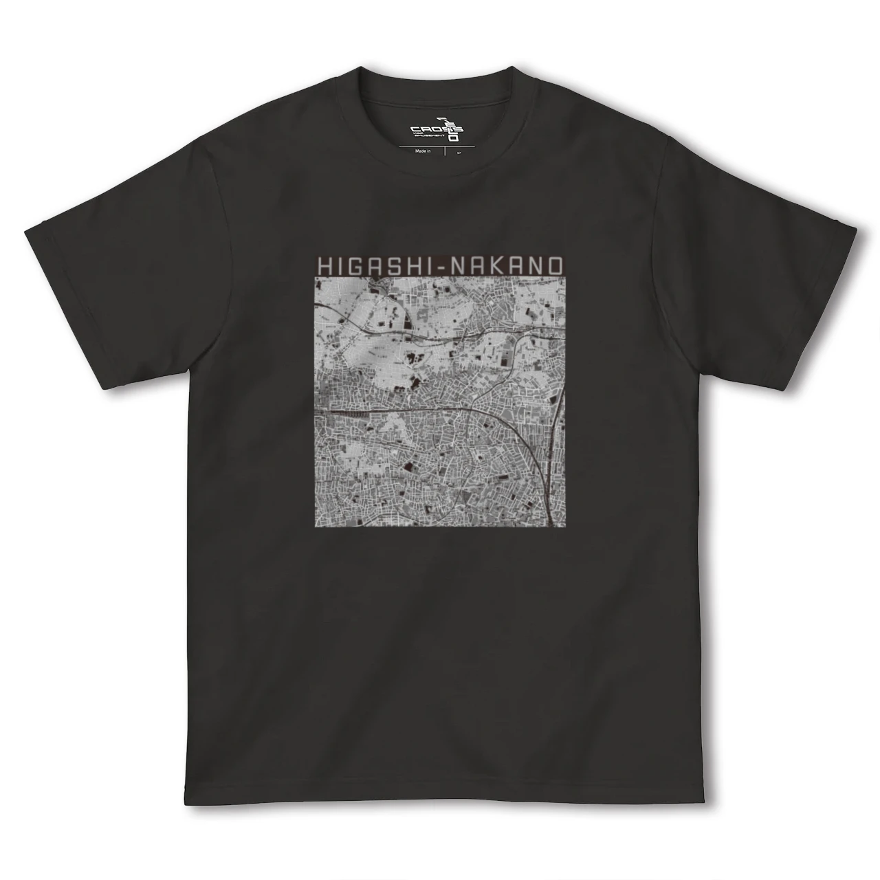 【東中野2(東京都)】地図柄ヘビーウェイトTシャツ