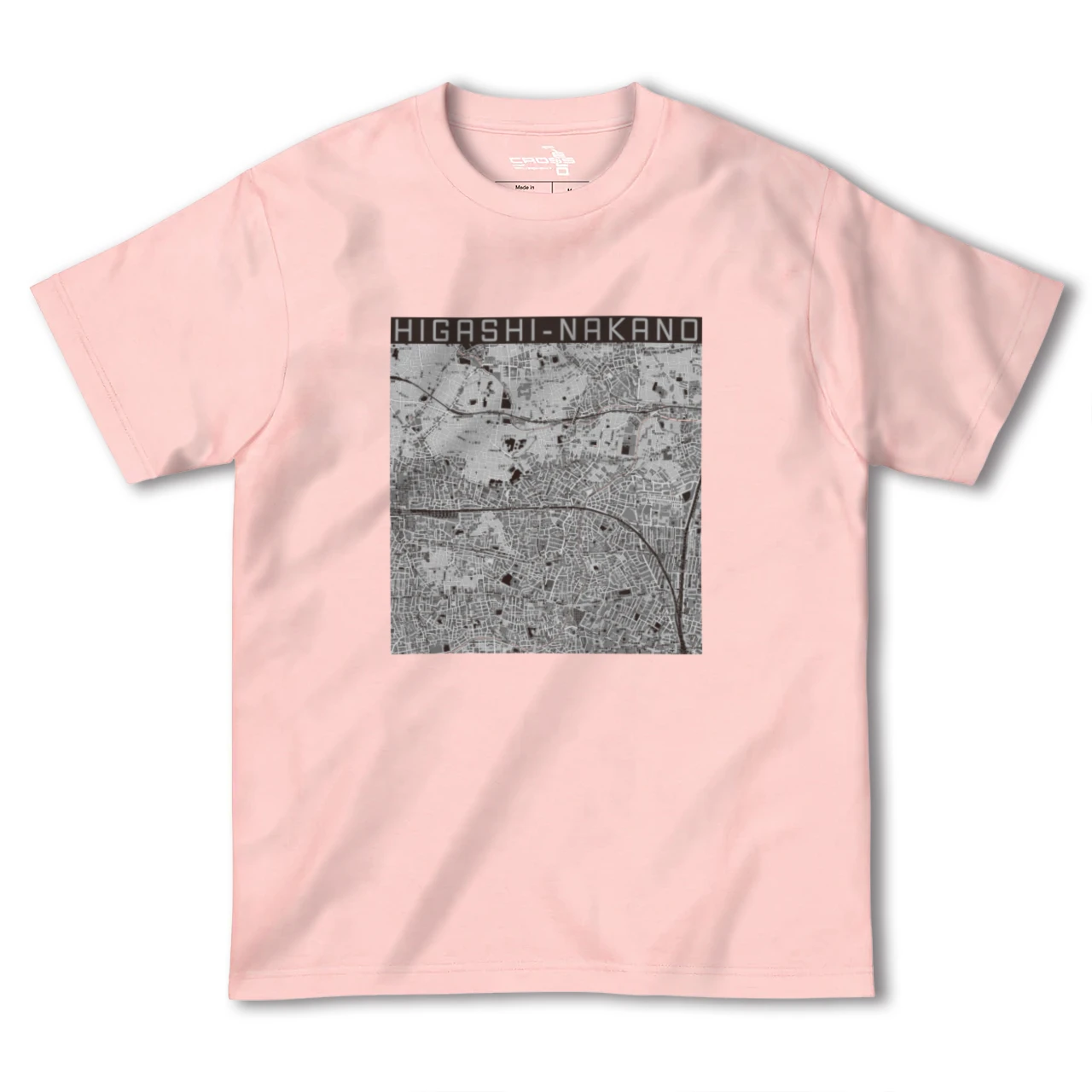 【東中野2(東京都)】地図柄ヘビーウェイトTシャツ