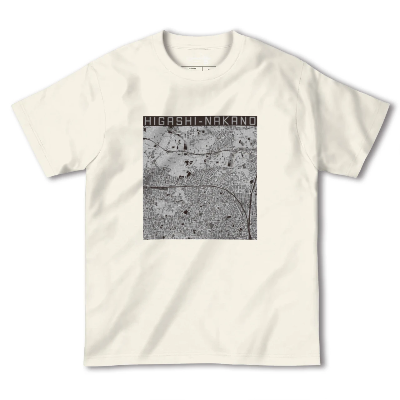 【東中野2(東京都)】地図柄ヘビーウェイトTシャツ