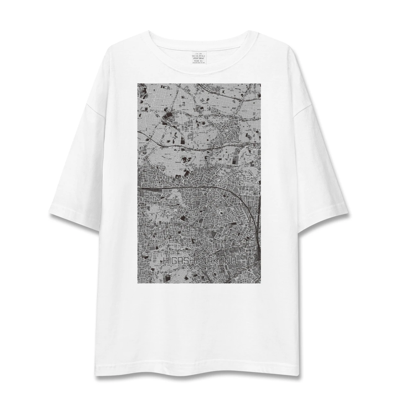 【東中野2(東京都)】地図柄ビッグシルエットTシャツ