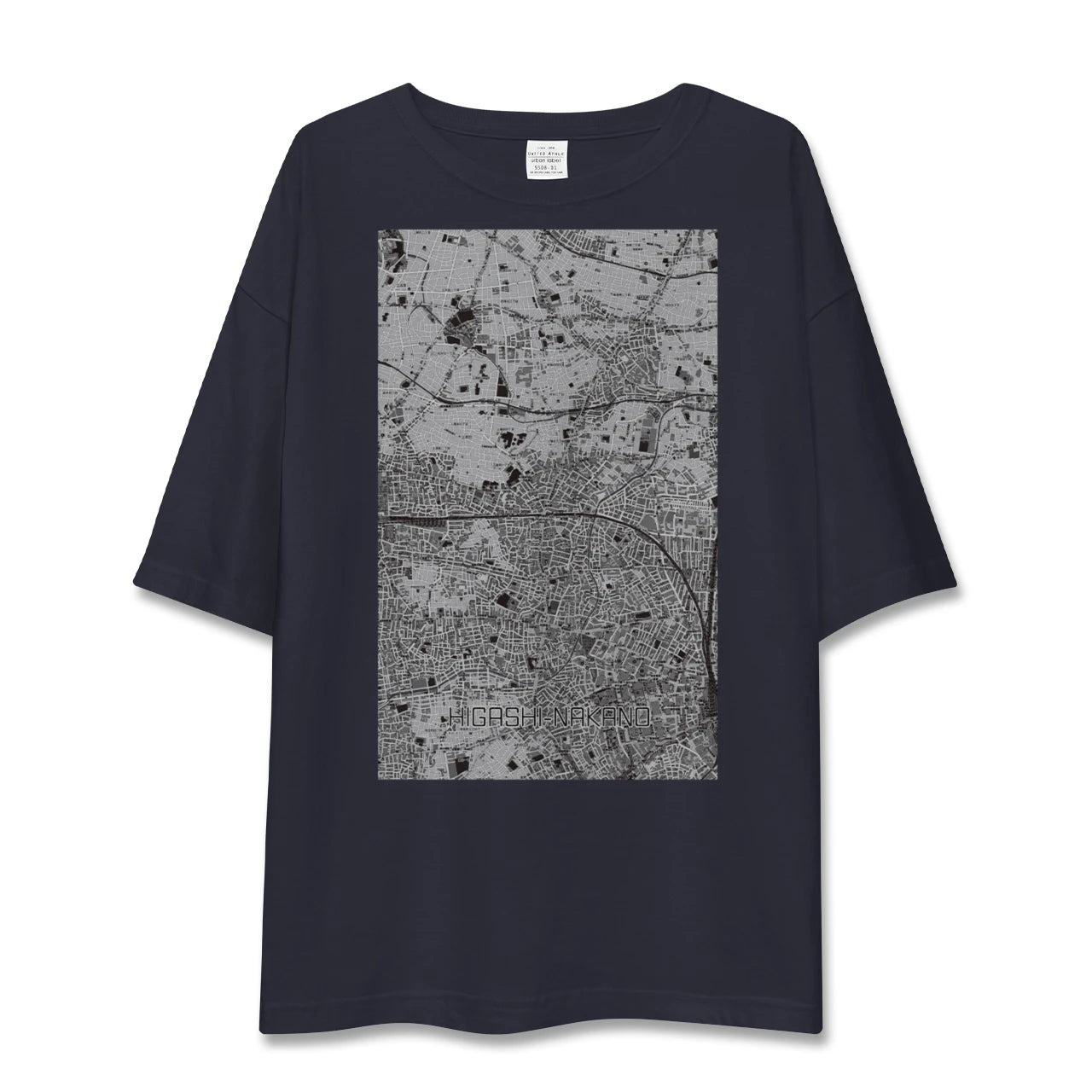 【東中野2(東京都)】地図柄ビッグシルエットTシャツ