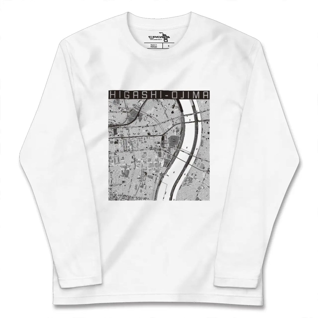 【東大島(東京都)】地図柄ロングスリーブTシャツ