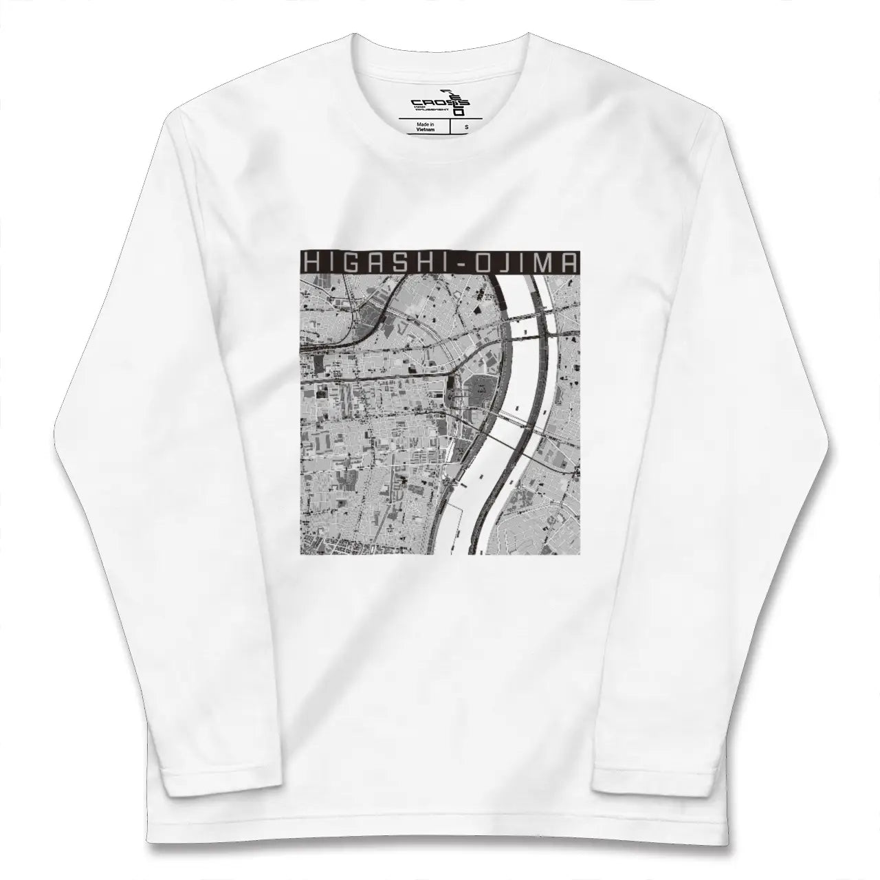 【東大島(東京都)】地図柄ロングスリーブTシャツ