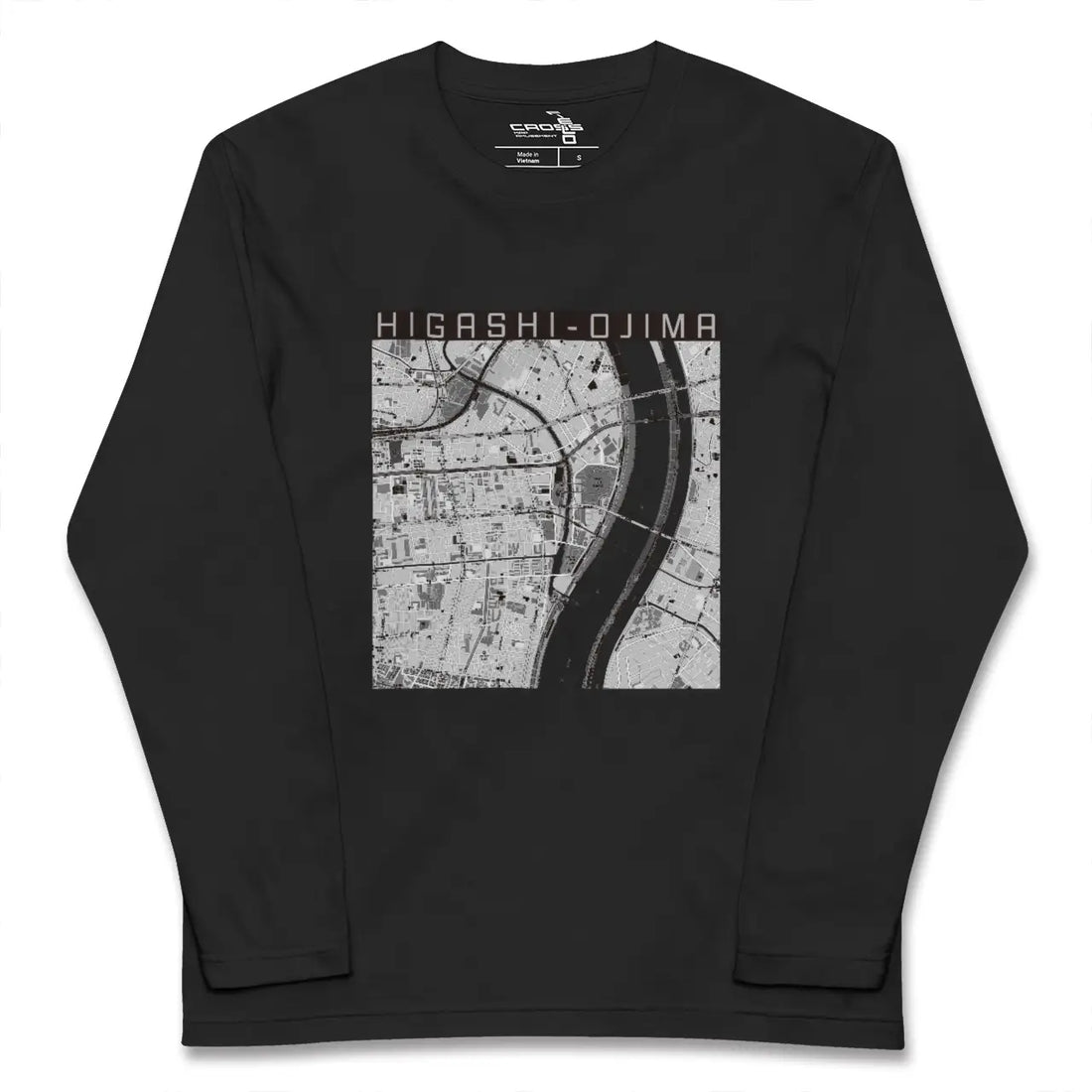 【東大島(東京都)】地図柄ロングスリーブTシャツ