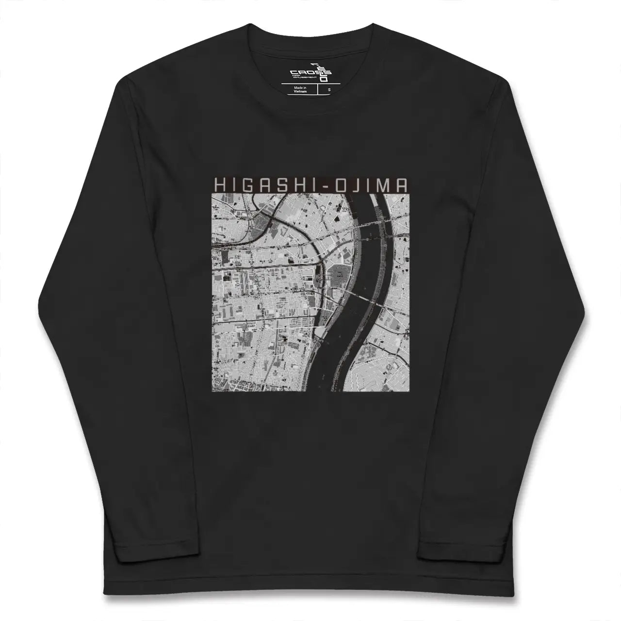 【東大島(東京都)】地図柄ロングスリーブTシャツ