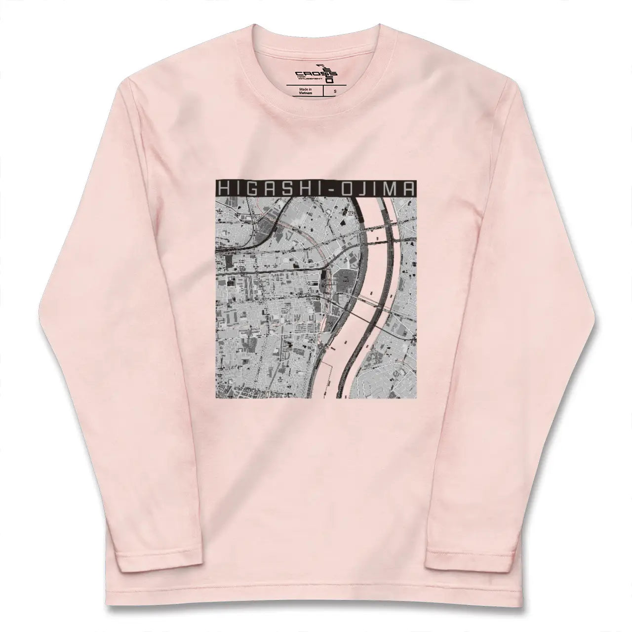 【東大島(東京都)】地図柄ロングスリーブTシャツ