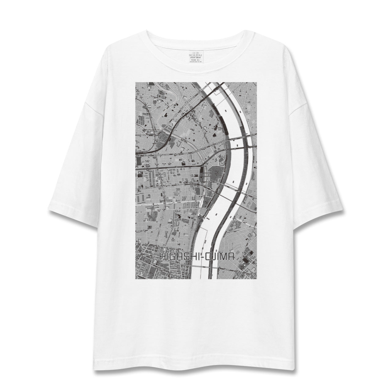 【東大島(東京都)】地図柄ビッグシルエットTシャツ