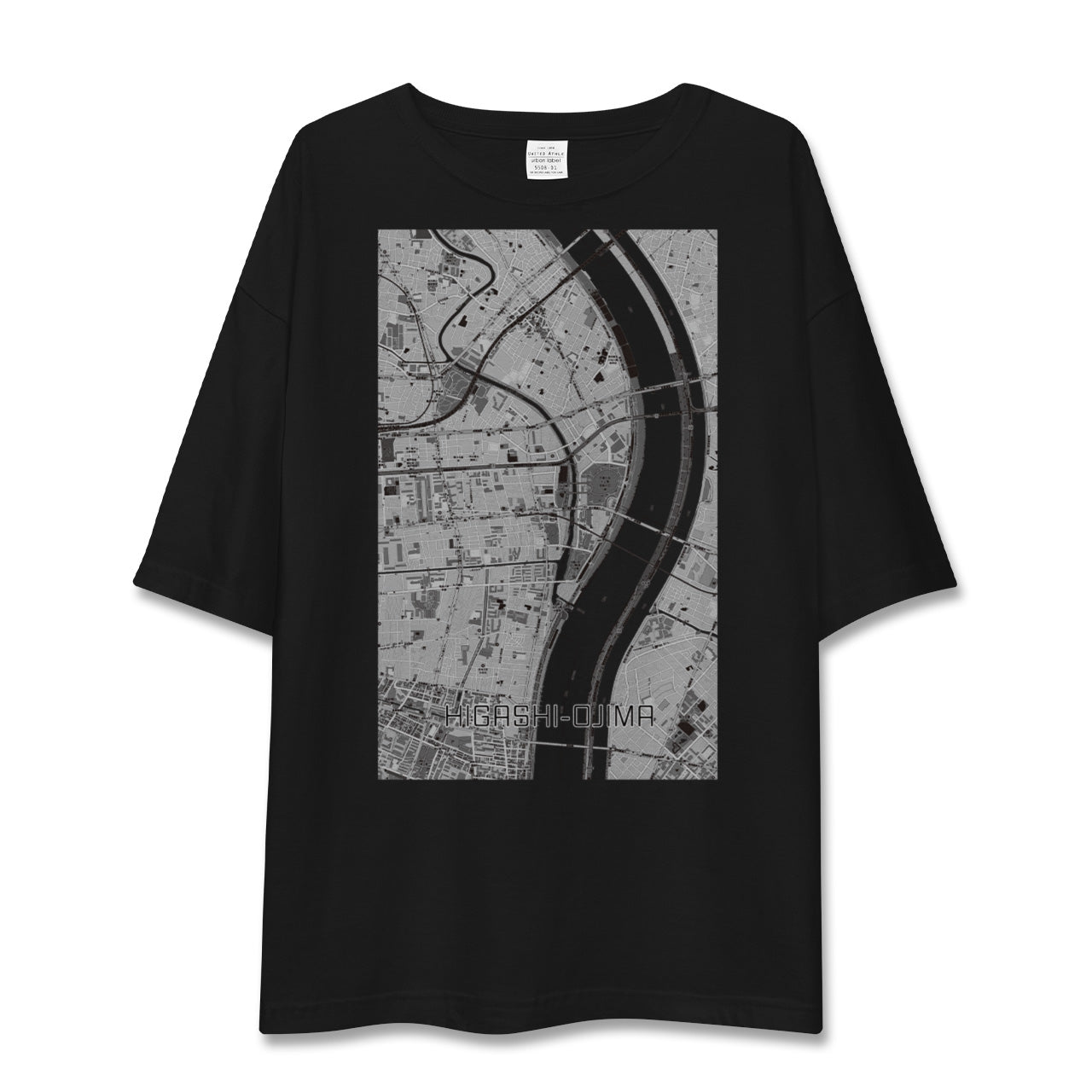 【東大島(東京都)】地図柄ビッグシルエットTシャツ