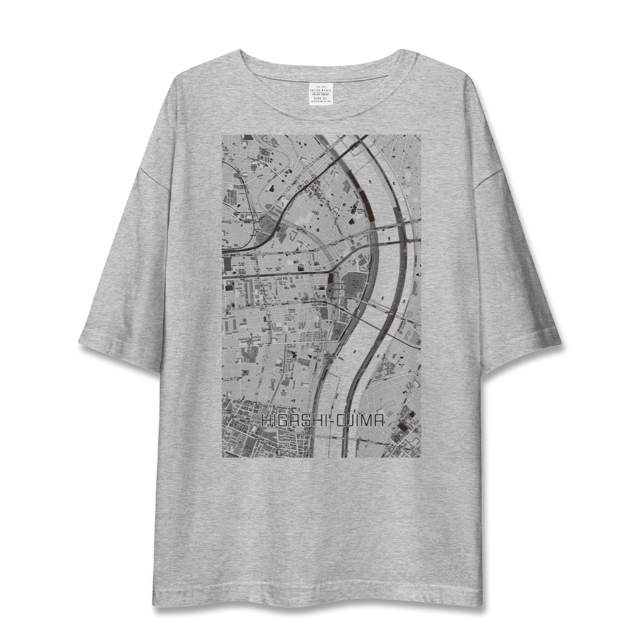 【東大島(東京都)】地図柄ビッグシルエットTシャツ