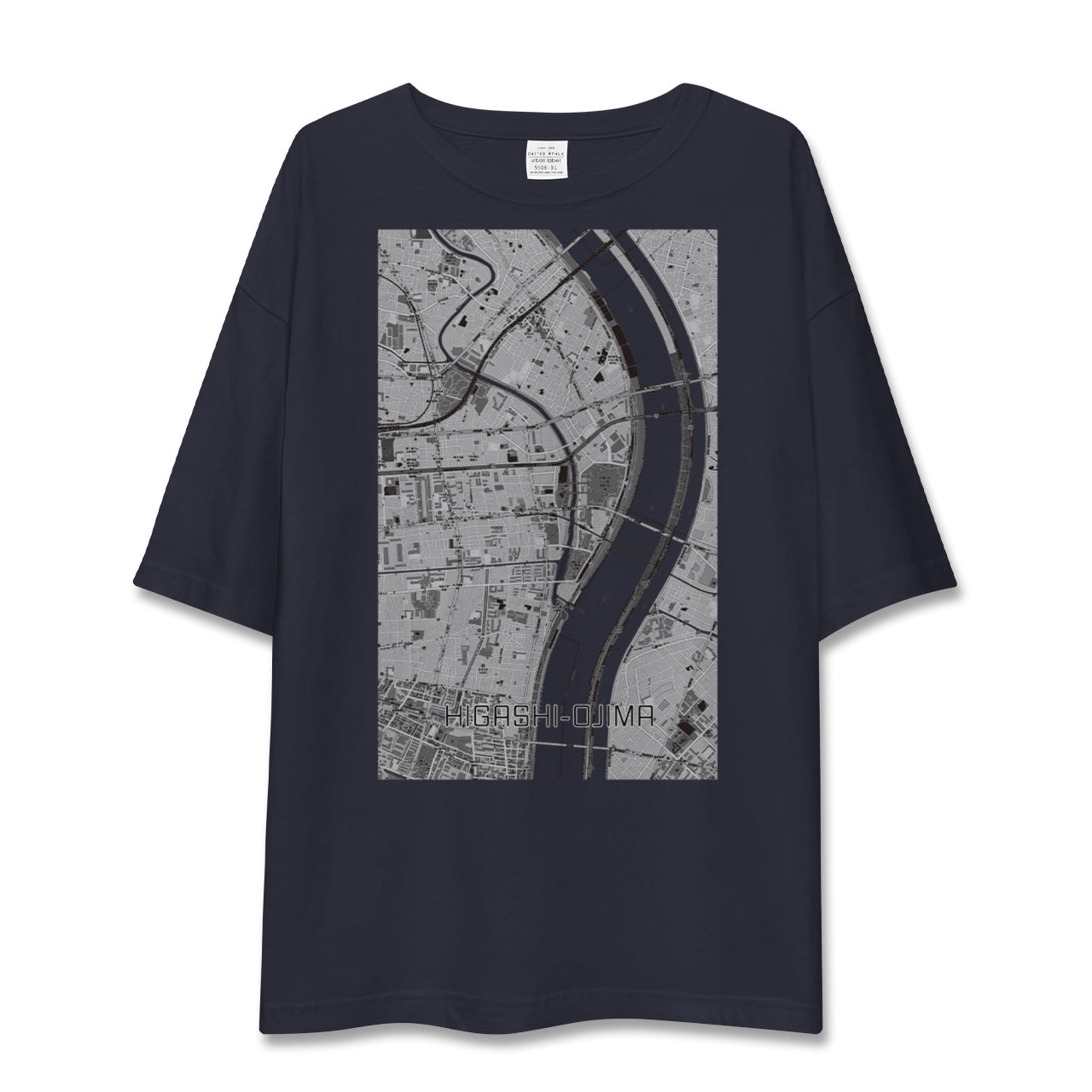 【東大島(東京都)】地図柄ビッグシルエットTシャツ