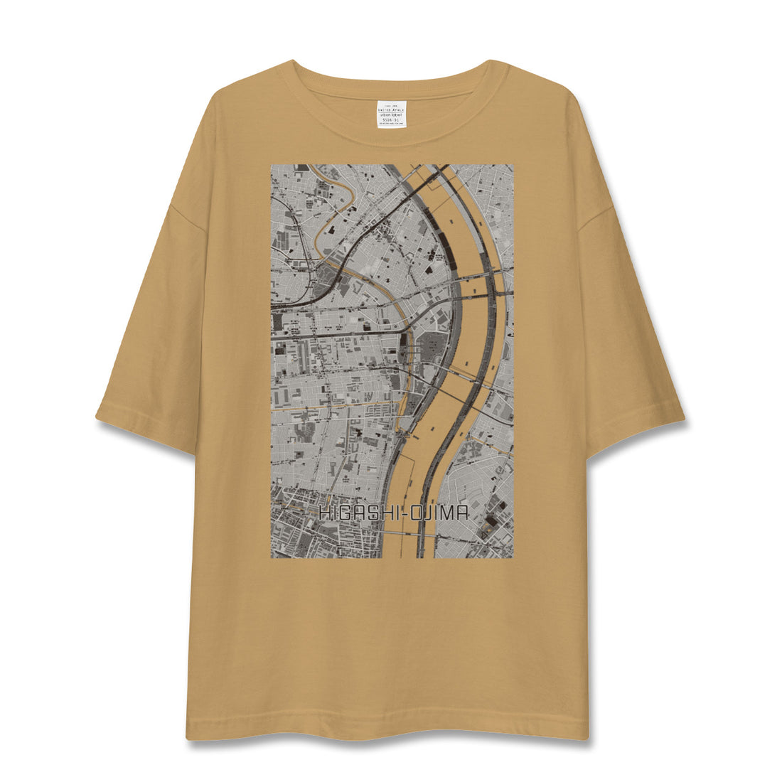 【東大島(東京都)】地図柄ビッグシルエットTシャツ