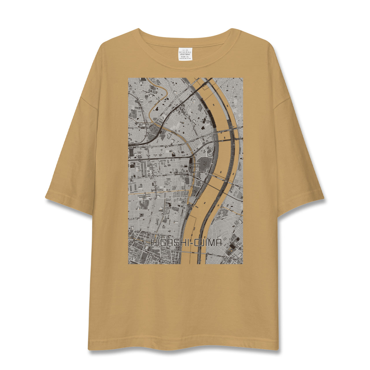 【東大島(東京都)】地図柄ビッグシルエットTシャツ