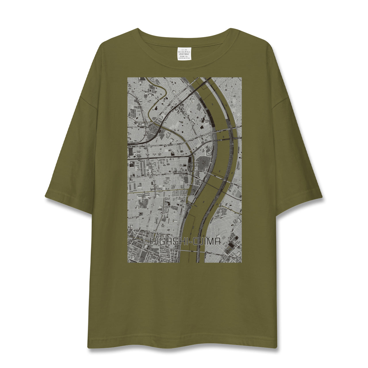 【東大島(東京都)】地図柄ビッグシルエットTシャツ