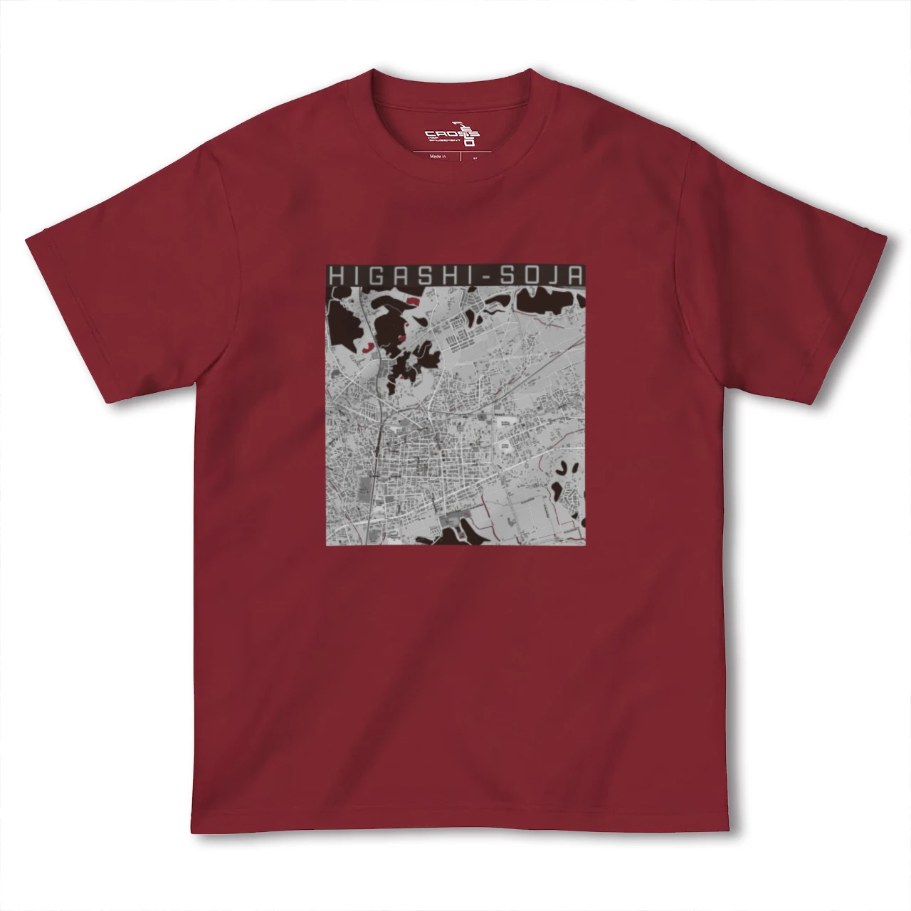 【東総社(岡山県)】地図柄ヘビーウェイトTシャツ