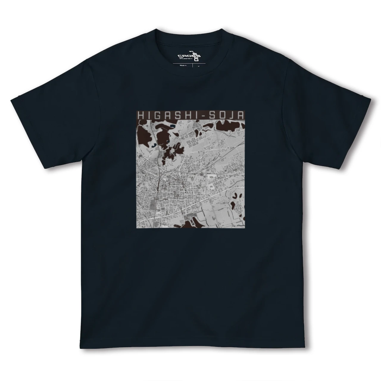 【東総社(岡山県)】地図柄ヘビーウェイトTシャツ