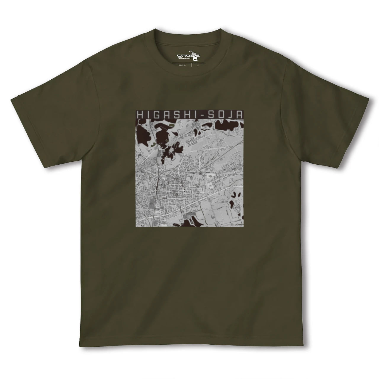 【東総社(岡山県)】地図柄ヘビーウェイトTシャツ