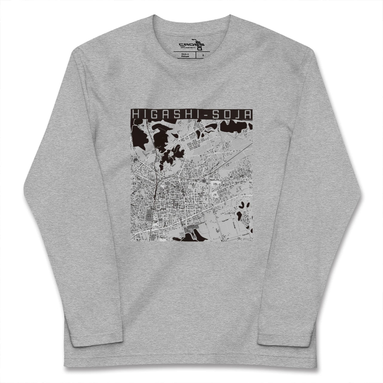 【東総社(岡山県)】地図柄ロングスリーブTシャツ