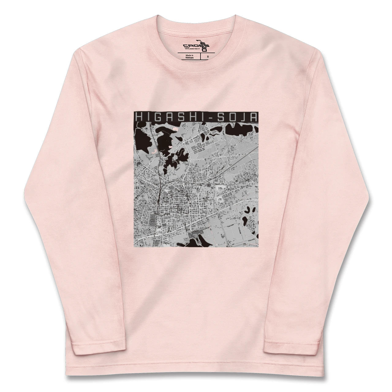 【東総社(岡山県)】地図柄ロングスリーブTシャツ