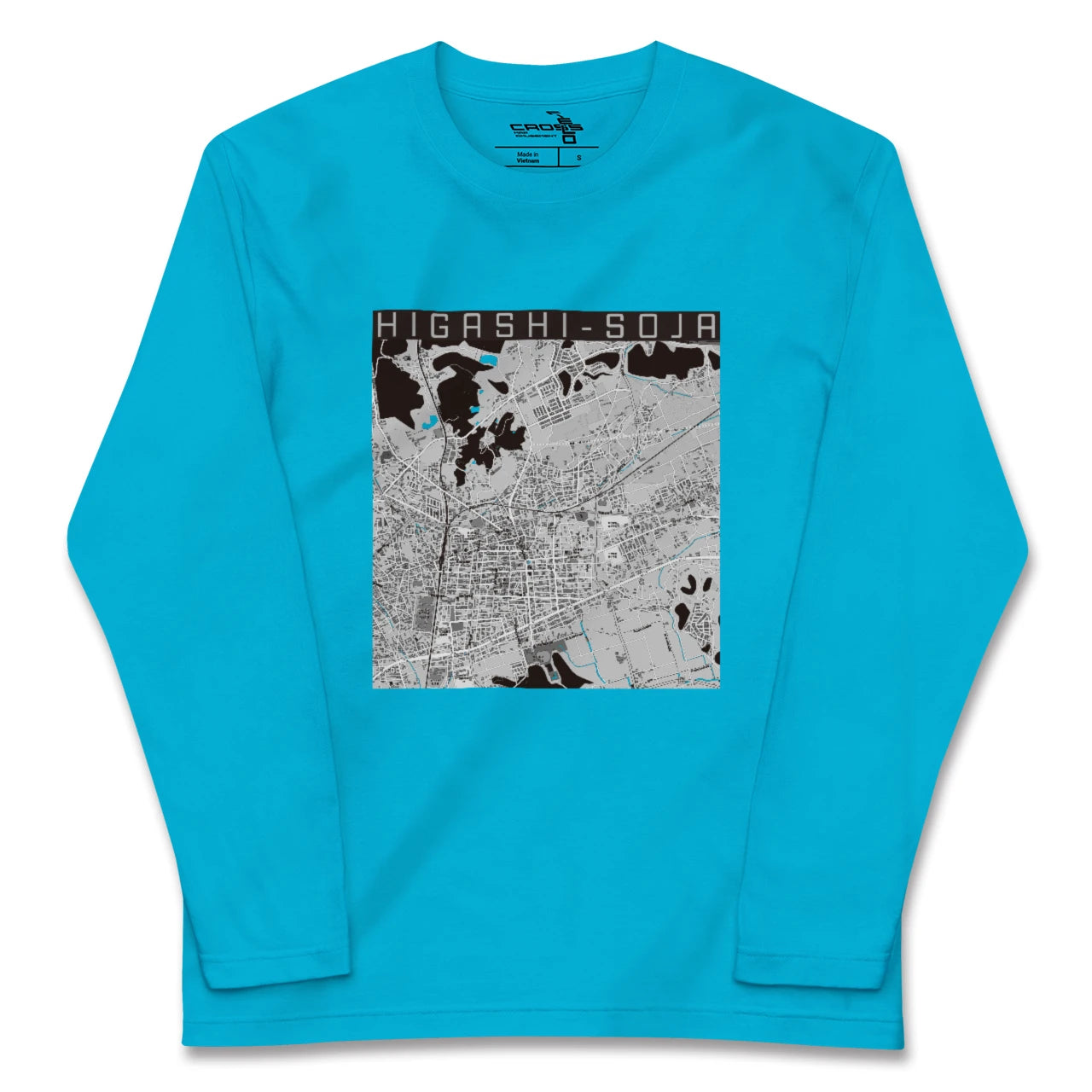 【東総社(岡山県)】地図柄ロングスリーブTシャツ