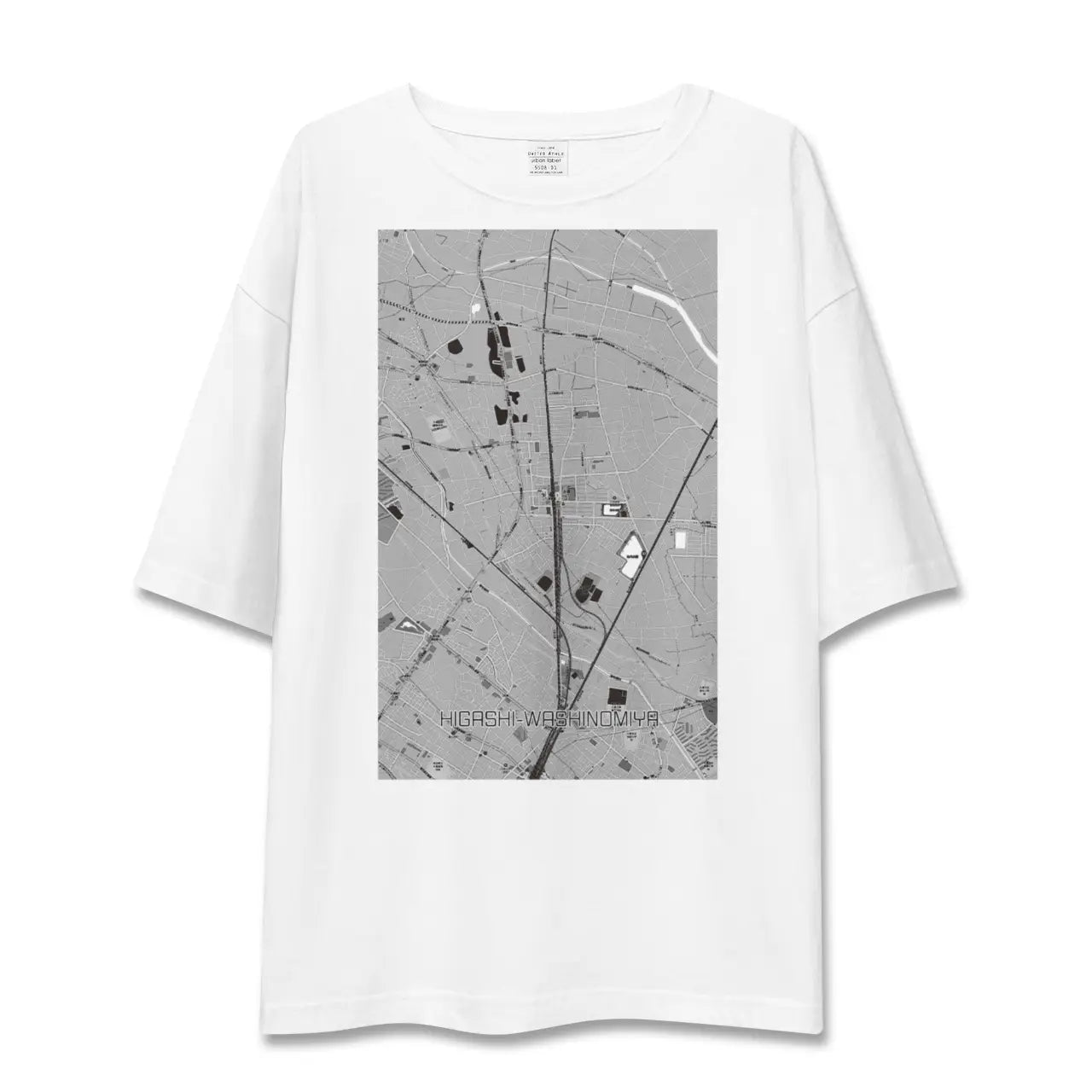 【東鷲宮(埼玉県)】地図柄ビッグシルエットTシャツ