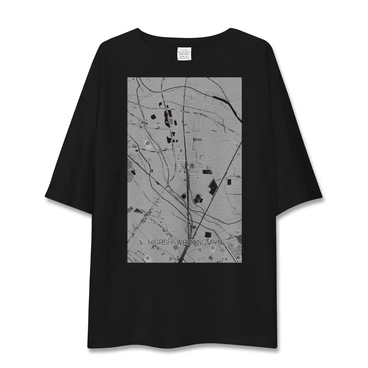 【東鷲宮(埼玉県)】地図柄ビッグシルエットTシャツ