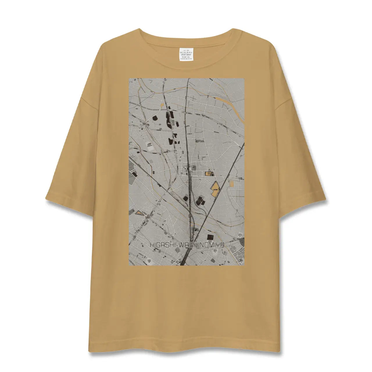 【東鷲宮(埼玉県)】地図柄ビッグシルエットTシャツ