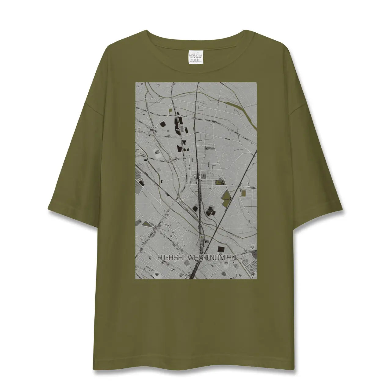 【東鷲宮(埼玉県)】地図柄ビッグシルエットTシャツ