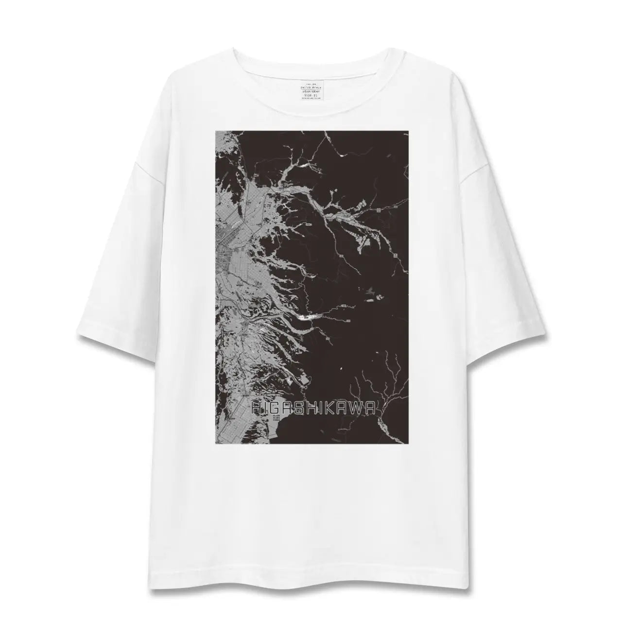 【東川(北海道)】地図柄ビッグシルエットTシャツ