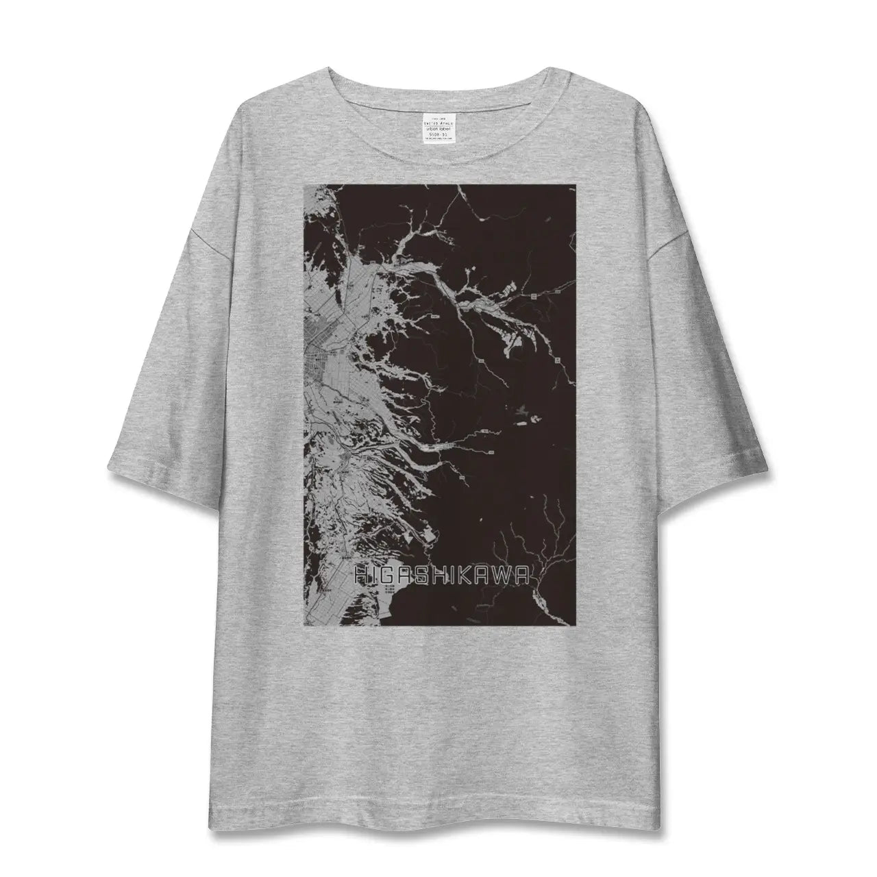 【東川(北海道)】地図柄ビッグシルエットTシャツ