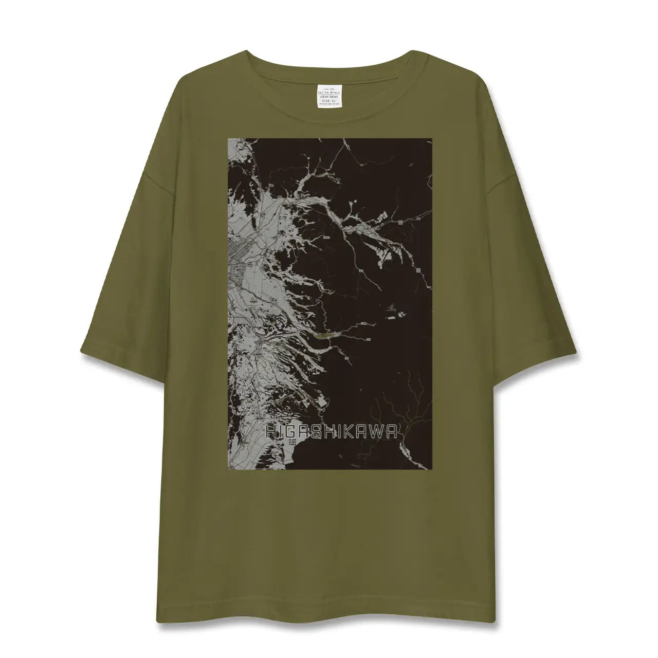【東川(北海道)】地図柄ビッグシルエットTシャツ