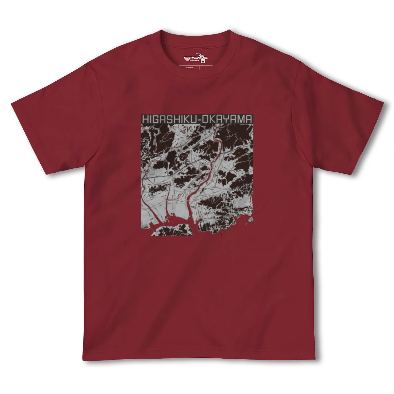 【東区(岡山市)(岡山県)】地図柄ヘビーウェイトTシャツ